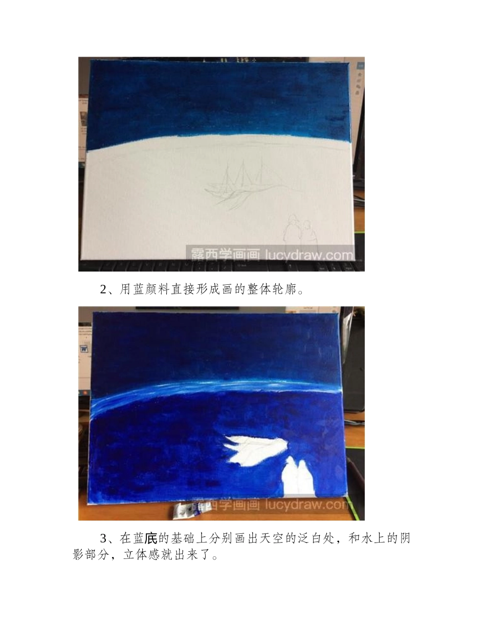 怎么临摹罗纳河上的星夜油画教程_第2页