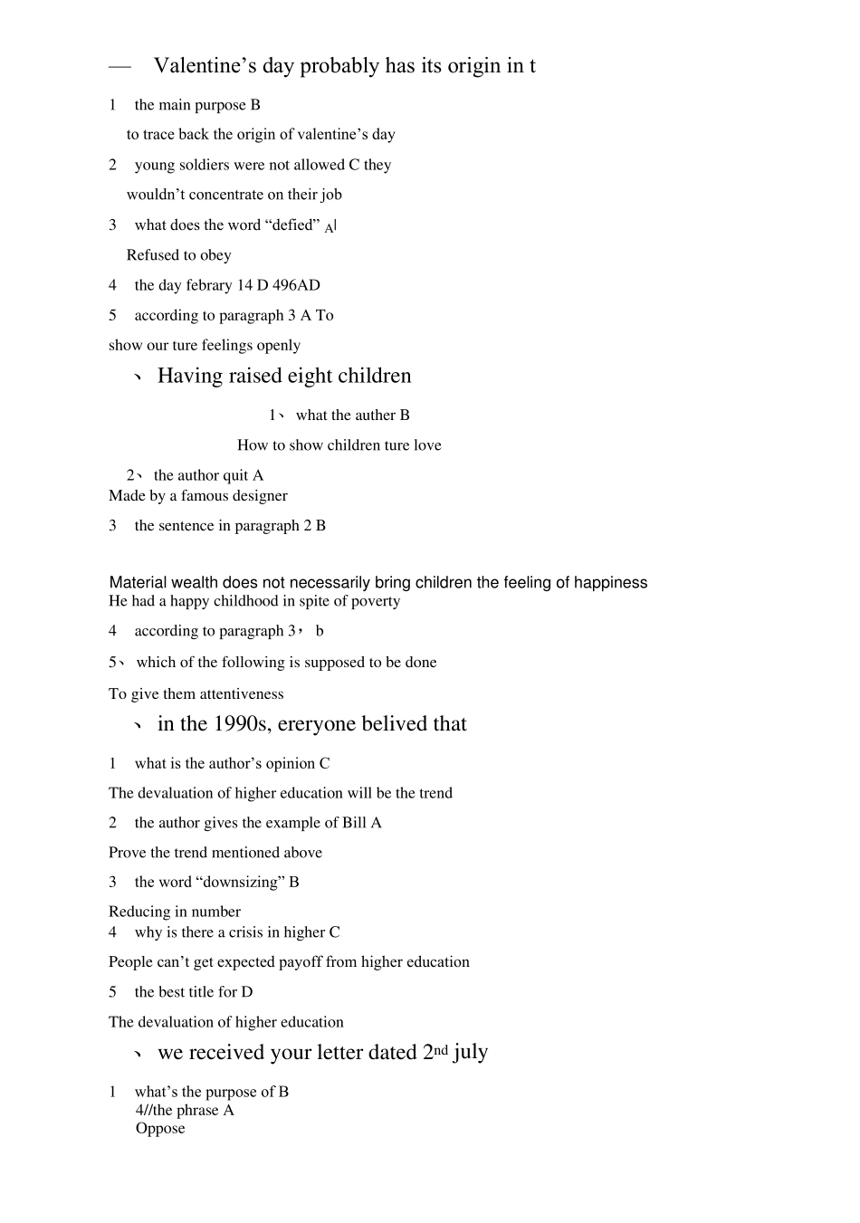 新视野大学英语(第三版)读写教程Book Ⅲ 1-8单元课后答案 _第1页