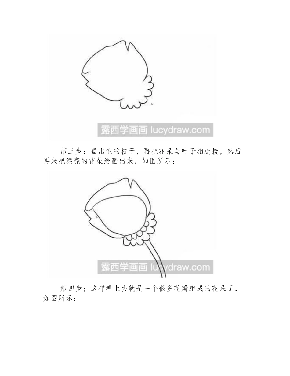 怎么画一朵简笔画玫瑰花简笔画教程_第2页