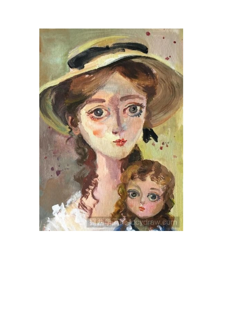 一组人物绘画作品欣赏，丙烯画作品分享丙烯画作品_第2页