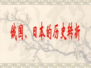 《俄国、日本的转折》课件