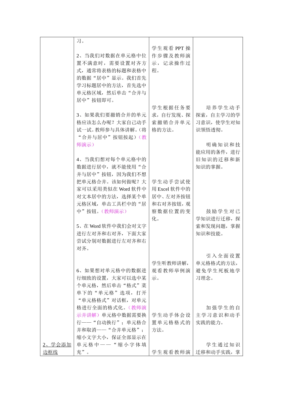 第二节教案—修饰工作表_第2页