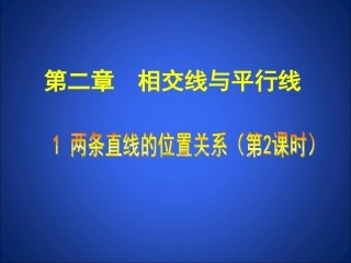 1两条直线的位置关系.1两条直线的位置关系(二)