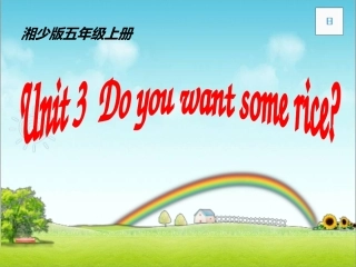 湘少版五年级英语上册Unit-2-Do-you-want-some-rice