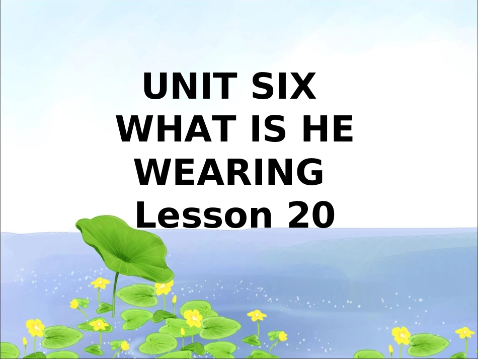 UNIT-SIX-WHAT-IS-HE-WEARING-Lesson-20-课件-2_第1页