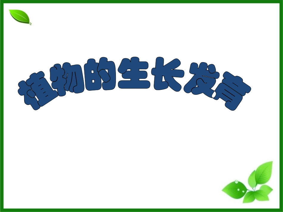植物的生长发育_第1页