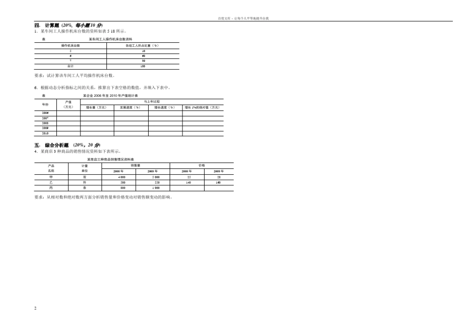 应用统计学期末复习试卷8套含答案大学期末复习资料 _第2页