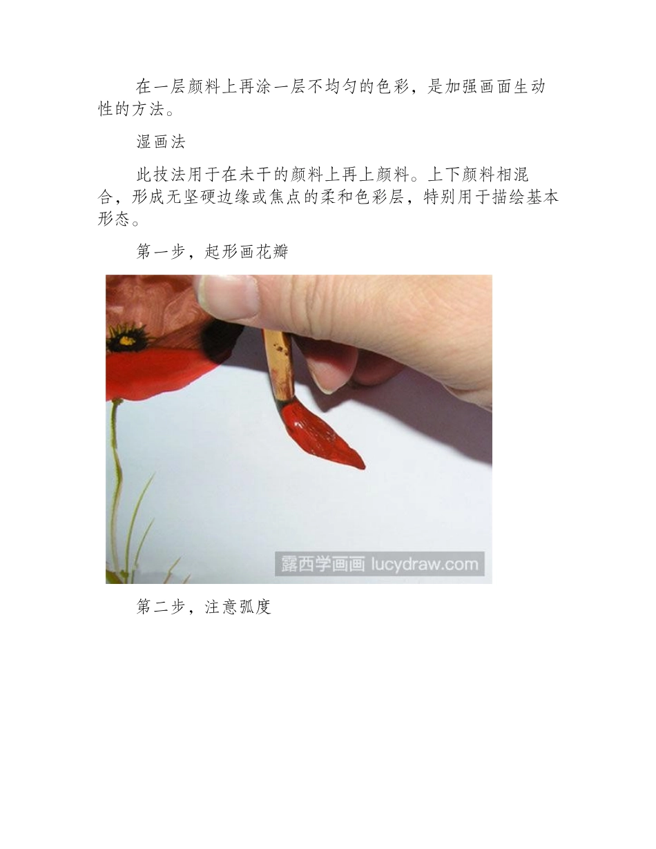 小花丙烯画教程丙烯画教程_第2页