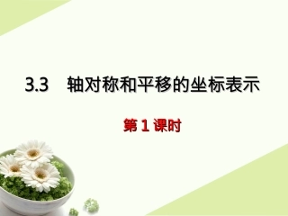 3.3轴对称和平移的坐标表示