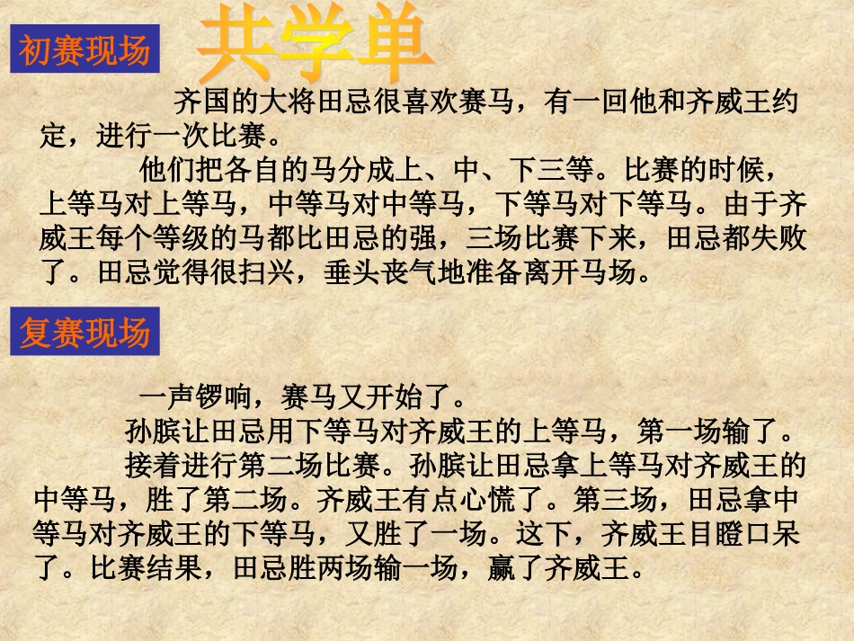 《田忌赛马》演示课件5_第3页