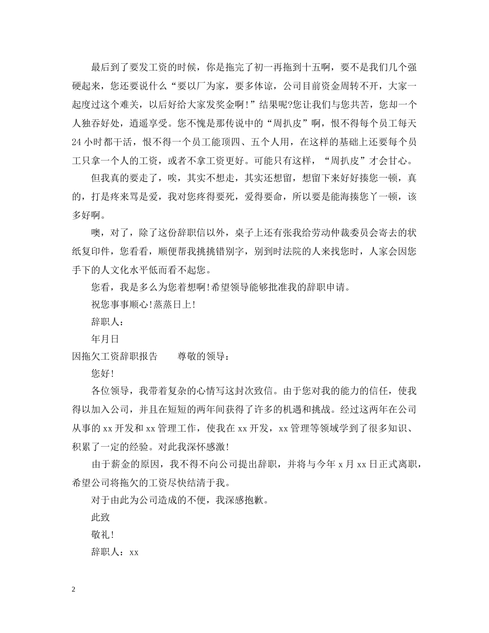不发工资离职报告_第2页