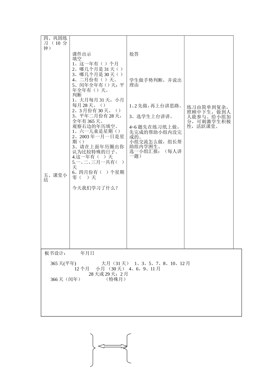 人教2011版小学数学三年级数学三年级下人教2011课标版第四单元年月日教学设计_第3页