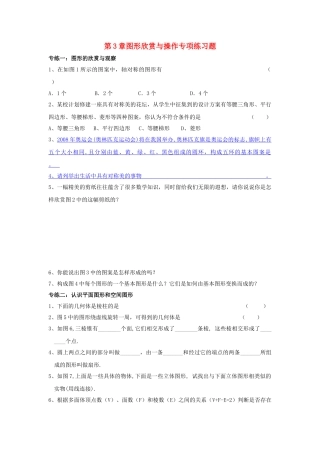 七级数学上册 第3章 图形欣赏与操作专项练习 湘教版