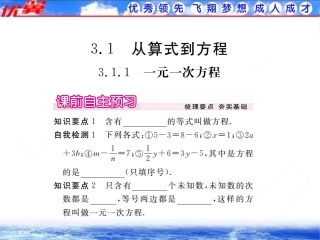 一元一次方程.1.1
