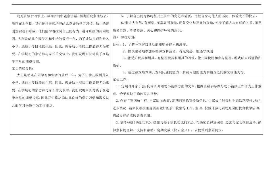 班级计划(金橘第二学期)_第2页