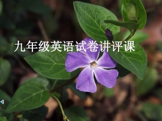 九年级英语讲评课课件