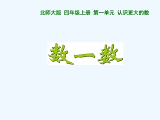 小学数学北师大2011课标版四年级数一数-(2)