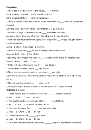 定语从句Exercises