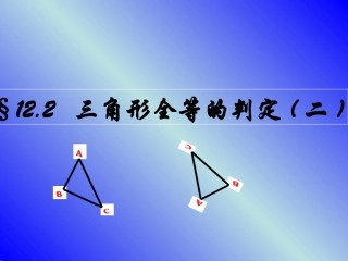 12.2三角形的判定