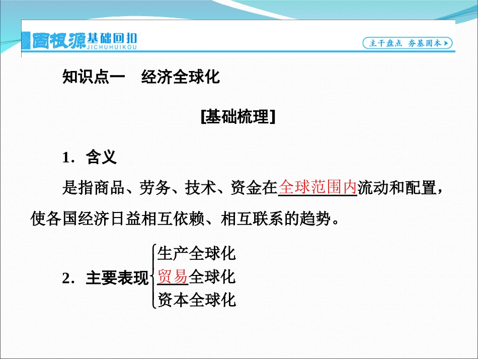 2016届高考政治第一轮复习课件第十一课经济全球化与对外开放_第3页