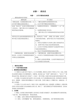 必修一政治史全集
