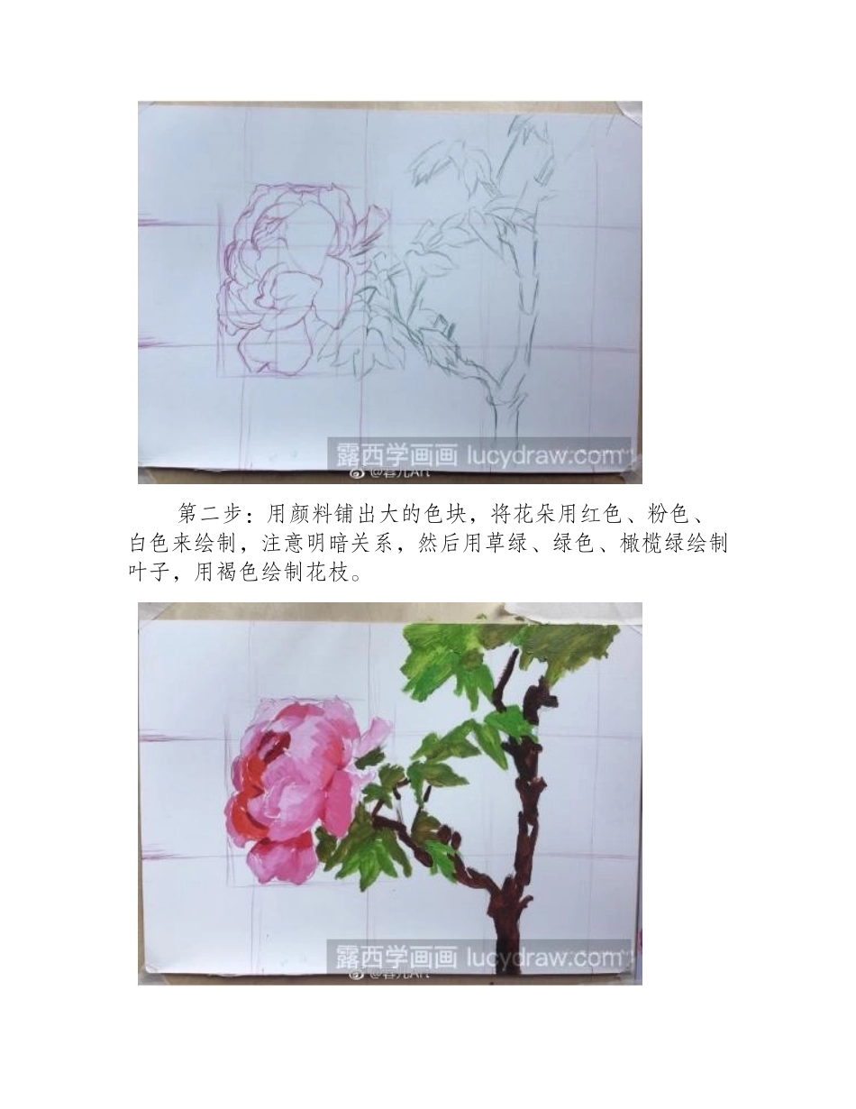 油画牡丹花的画法步骤油画教程_第2页