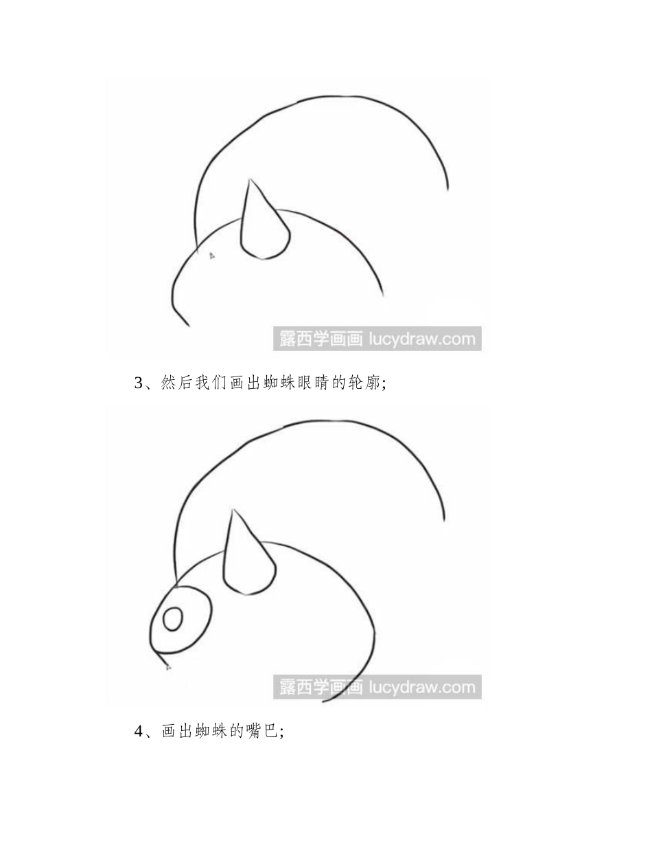 怎么画一只可怕的蜘蛛简笔画教程_第2页