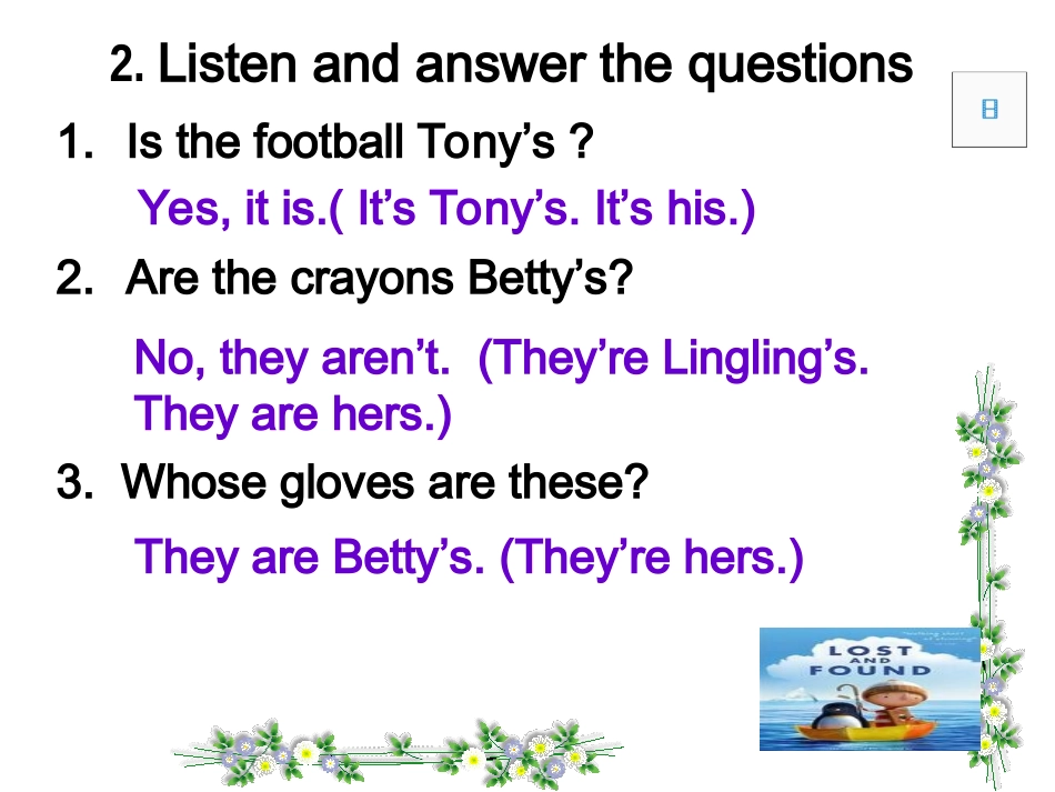 外研版七年级下册M1U1-Whose-bag-is-this幻灯片_第3页