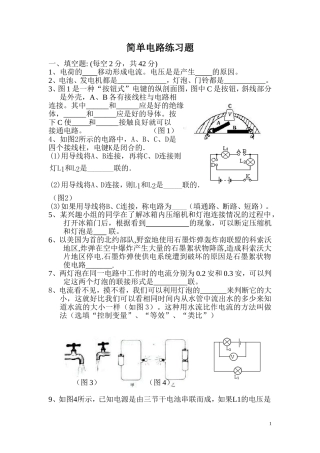 简单电路检测题