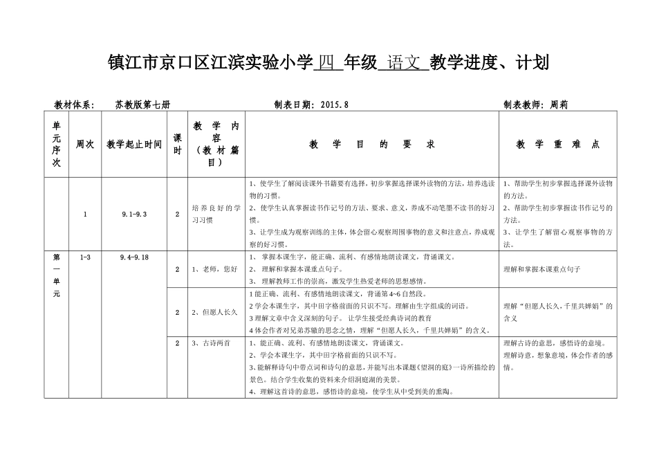 四语上教学计划(1)_第1页