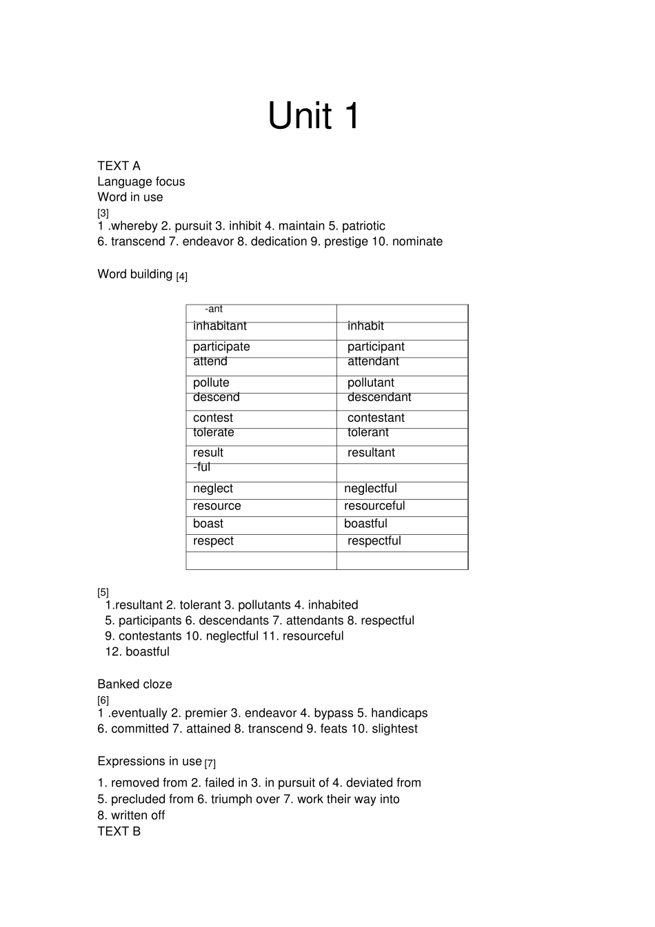 新视野大学英语读写教程3[第三版]课后答案解析(完整版) _第1页