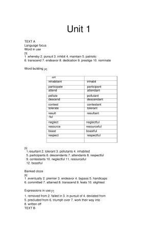 新视野大学英语读写教程3[第三版]课后答案解析(完整版) 