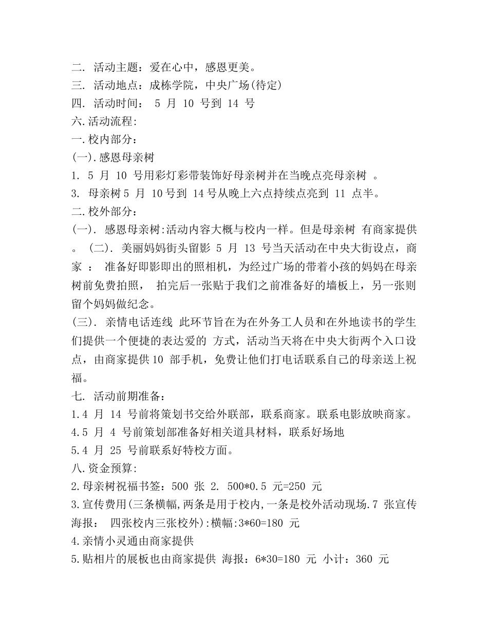 2024商场母亲节活动方案_第3页