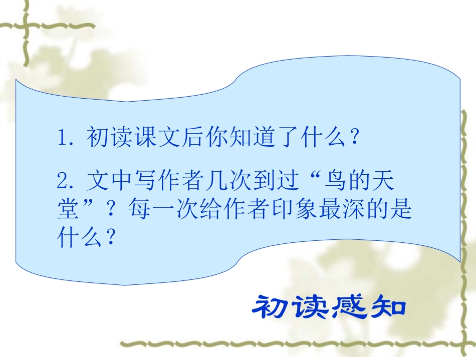 《鸟的天堂》教学课件——左会莉_第2页