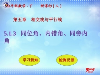 5.1.3-同位角、内错角、同旁