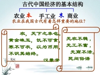 1.1古代中国的农业经济(文科)