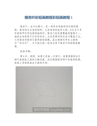 银杏叶彩铅画教程彩铅画教程1