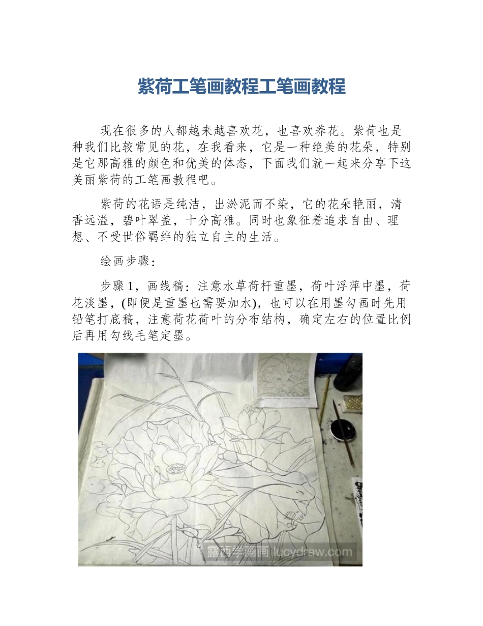 紫荷工笔画教程工笔画教程_第1页