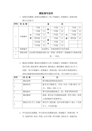 模版填写说明