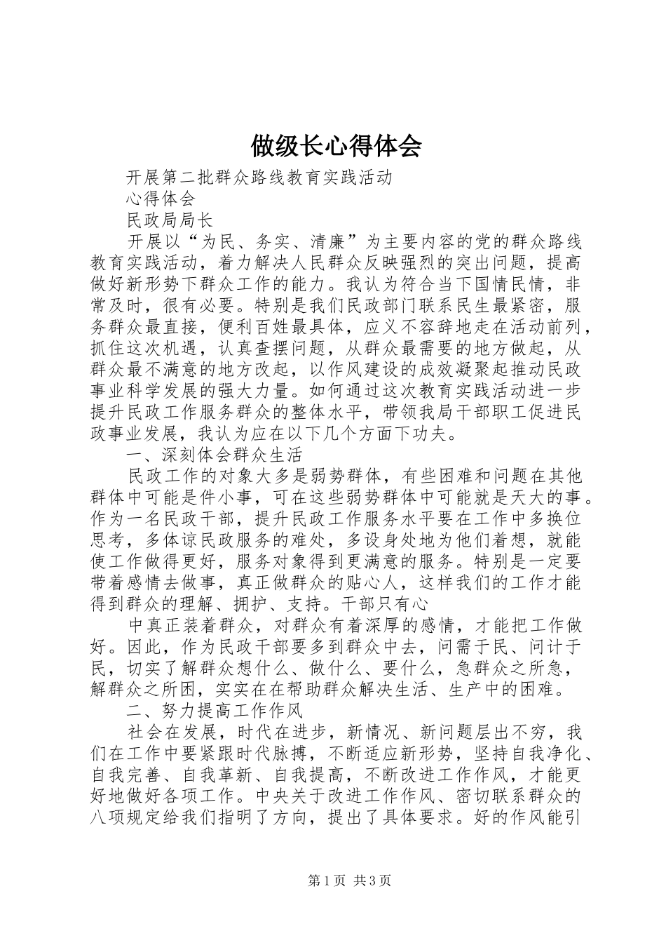 做级长心得体会_第1页