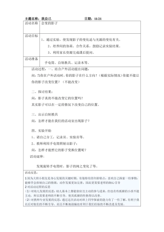 十一月(反思)会变的影子