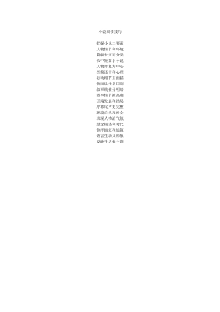 小说阅读技巧-(2)