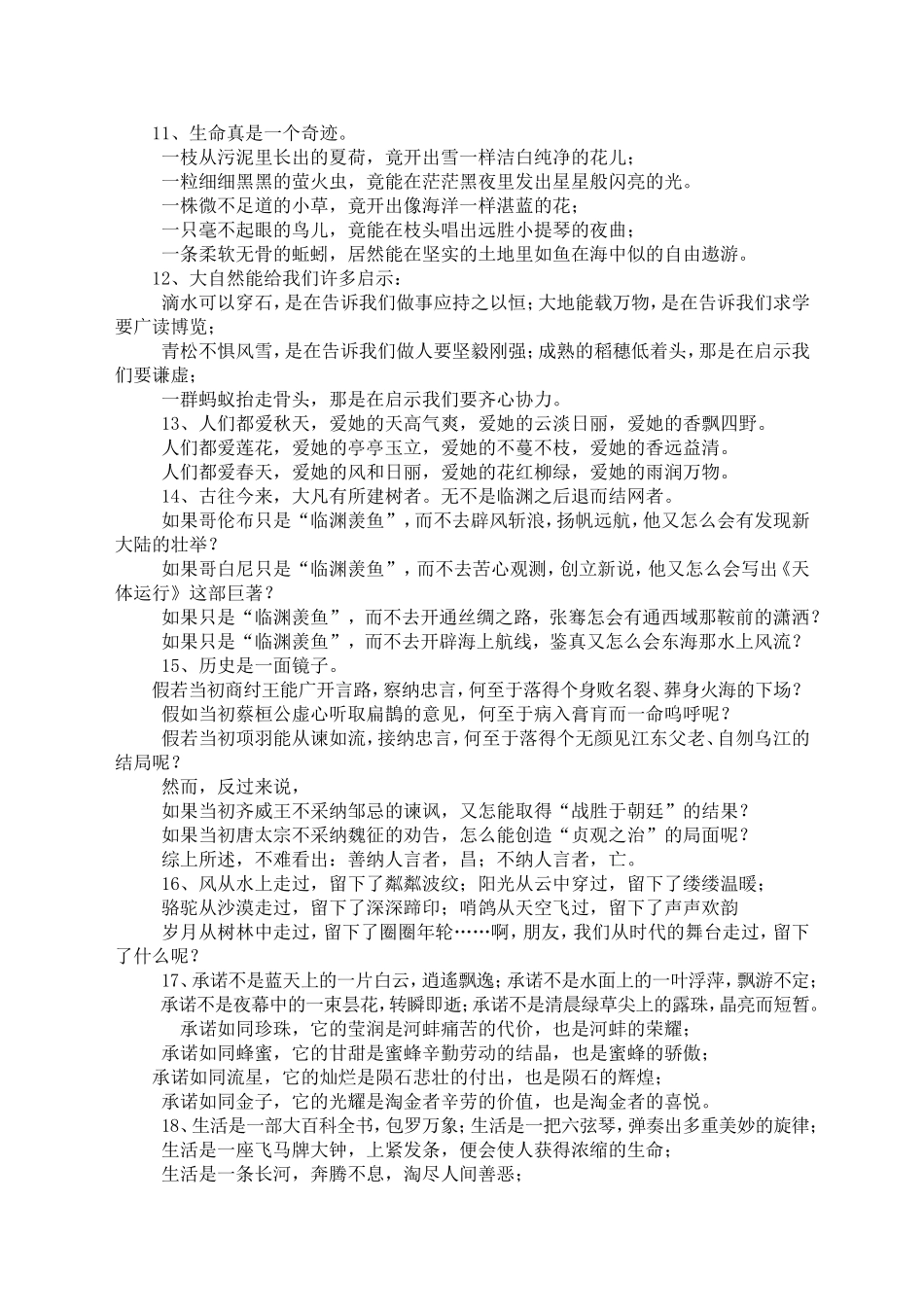 精美句子仿写素材_第2页