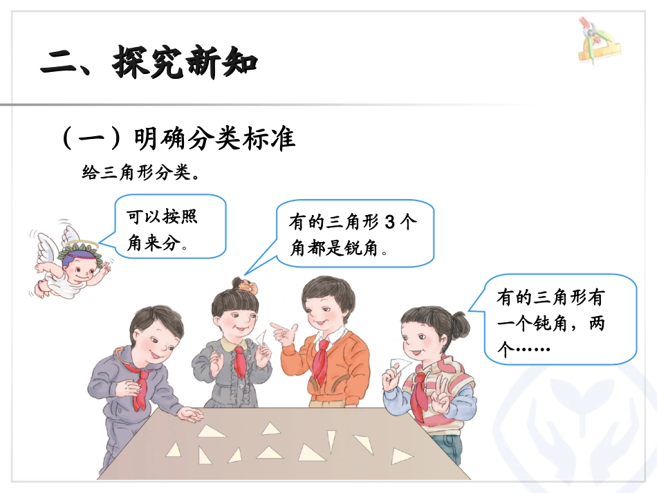 人教2011版小学数学四年级三角形的分类_第3页