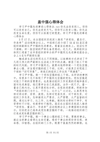 盖中强心得体会