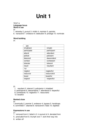 新视野大学英语(第三版)第3册读写教程答案 