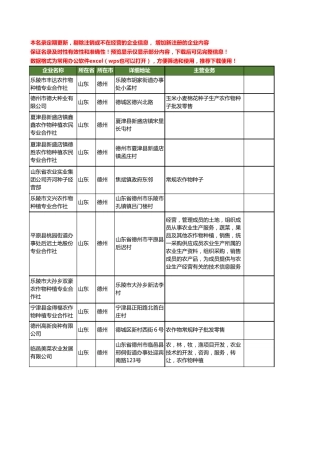 新版山东省德州农作物工商企业公司商家名录名单联系方式大全323家