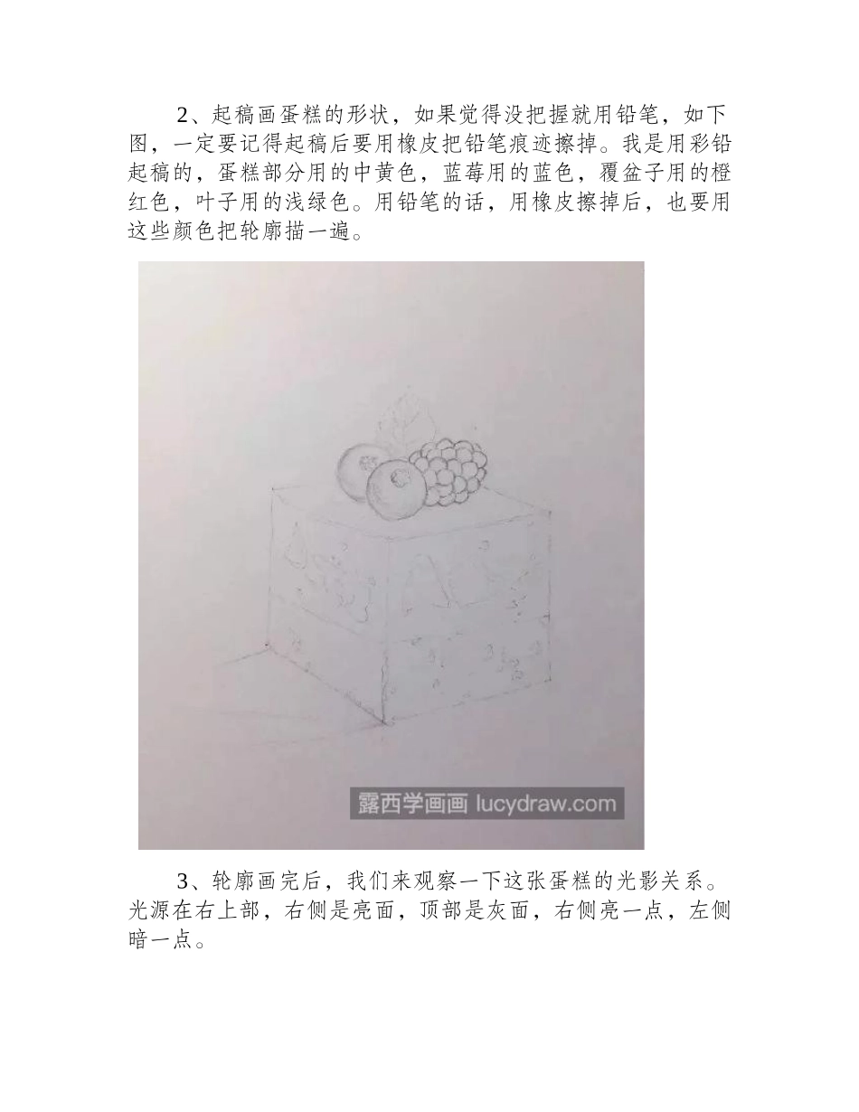 小蛋糕怎么画_覆盆子蛋糕的彩铅步骤有哪些_彩铅画教程_第2页