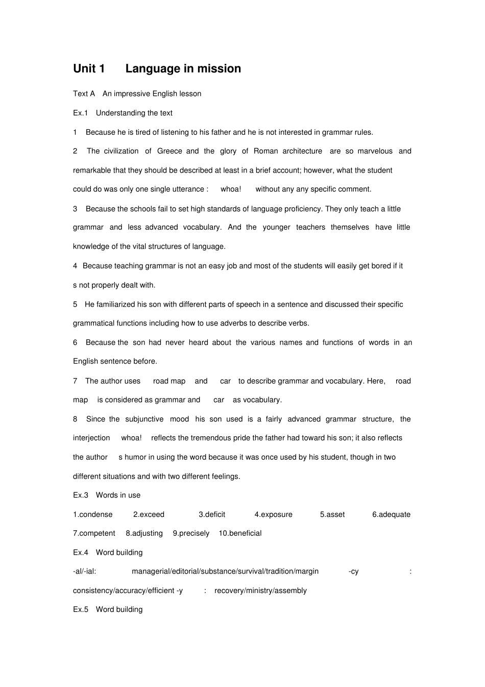 新视野大学英语第三版第二册读写教程2课后答案和翻译 _第1页