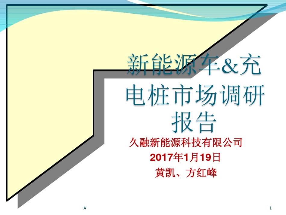新能源车&充电桩市场调研报告_第1页